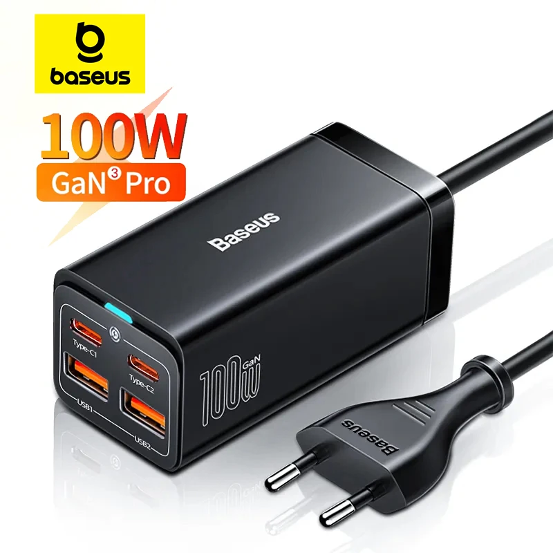 Baseus GaN3 100/ 65W Desktop-Ladegerät Schnellladung QC 3.04.0 USB C Typ C Handy-Ladegerät für iPhone15 Huawei Xiaomi MacBook Laptop Image