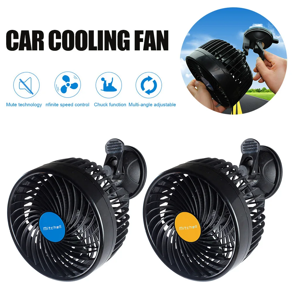 12/24V Auto Lüftungs ventilator einstellbar Elektroauto Kühler Sauger Luftzirkulator Lüfter Mini Auto Lüfter Kühler für Auto LKW Offroad Image