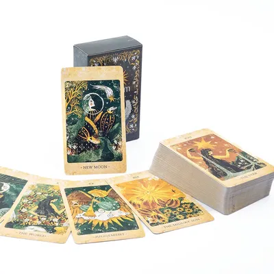 The Solar Kingdom Tarot Deck 78-Karten-Orakel-Set English Visions Divination Edition Deck Board Spiele spielen 10,4 x 6,1 cm