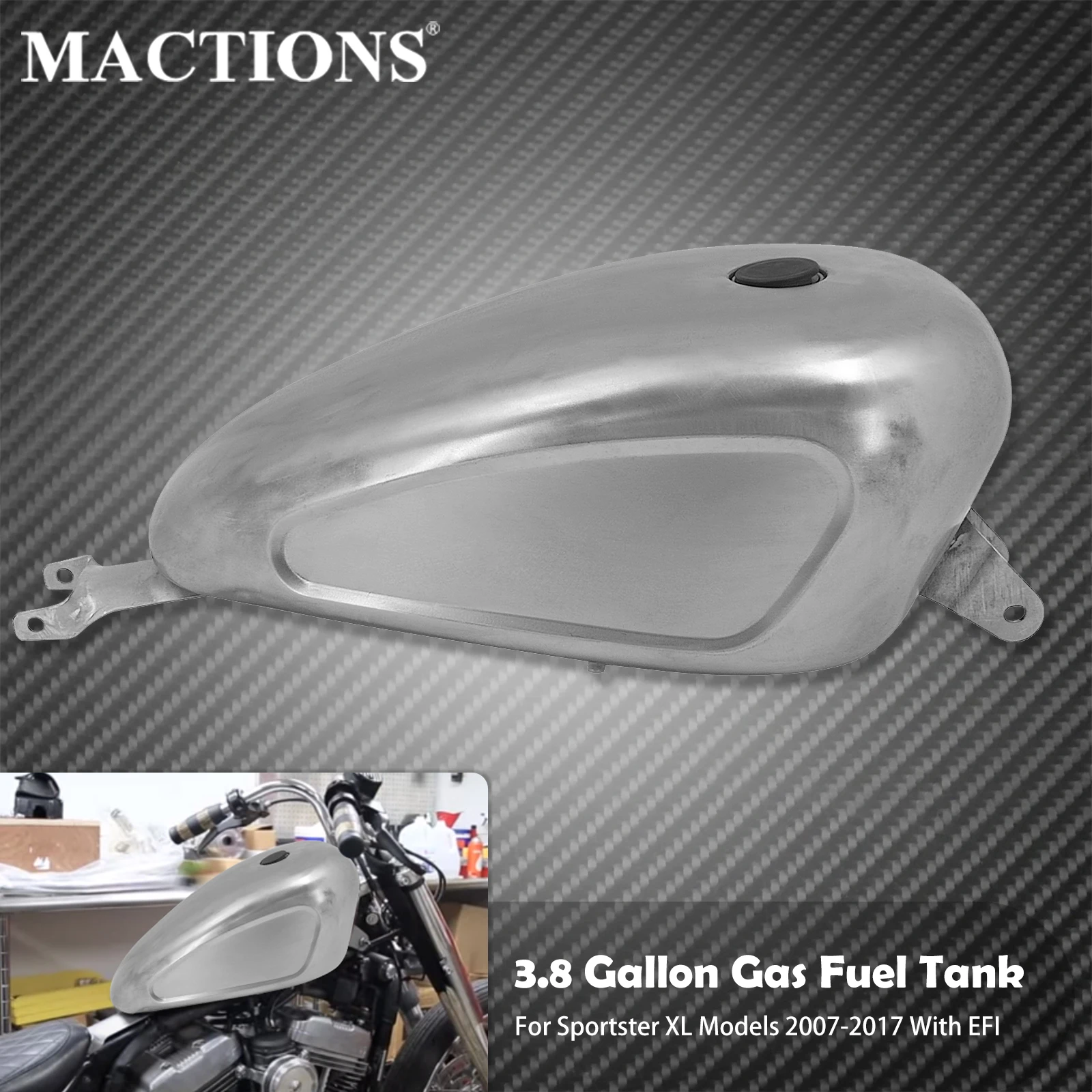 Motorrad Kraftstoff Tank 14,4 L 3,8 Gal Öl Gas Tank Injektion Vintage Für Harley Sportster XL1200 48 72 883 Eisen Super Low 2007-2017