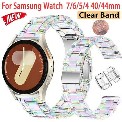 20 mm klares Band für Samsung Galaxy Watch 7 40/44 mm Damen-Armband für Galaxy Watch 4 5 6 43/46 mm Image