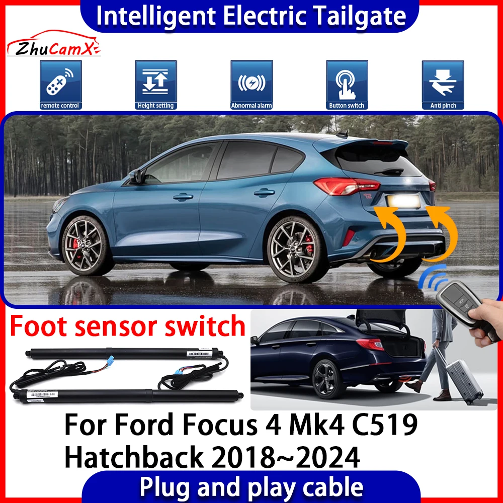 Kit di sollevamento automatico apertura bagagliaio portellone posteriore elettrico intelligente ascensore portellone posteriore per Ford Focus 4 Mk4 C519 Hatchback 2018 ~ 2024