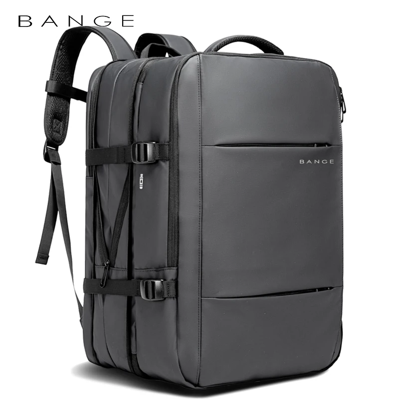 BANGE – sac à dos d'affaires esthétique pour hommes, sac USB extensible pour l'école, grande capacité 17.3, sac à dos de voyage étanche pour ordinateur portable