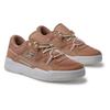 Sneaker DC SHOES "Construct", Gr. 7(38), braun (tan), 54.6% Leder, 20.9% Synthetikmaterial, 25.5% Polyester, Schuhe