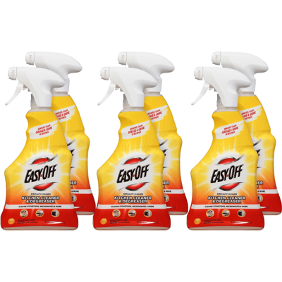 Easy-Off Specialty Kitchen Degreaser - For Multipurpose - 16 Fl Oz (0.5 Quart) - Lemon Scent - 6 / Carton - Clear