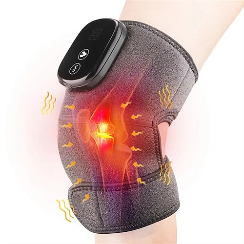 Beheiztes Kniemassagegerät, Schulterstütze, 3-in-1, beheizte Knie-, Ellenbogen-, Schulterstütze, Vibrations-Knie-Heizkissen, 3 einstellbare Vibrationen und Heizmodi für Knie, Ellenbogen, Schultern, Image