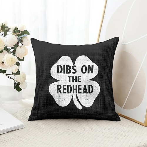 Saint Patrick's Day dekorative Wurfkissenbezug 1PC weicher quadratischer Couchkissenbezug Kissenbezug für Schlafzimmer Wohnzimmer Sofa Stuhl Irisch Image