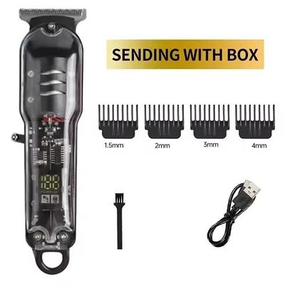 Hair Clippers Rechargeable Hair Clipper Transparent Electric Hair Trimmers For Men Cordless Hair Cut Machine