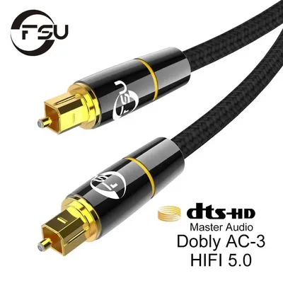 FSU HIFI 5.1 Digital Optical Audio Cable Toslink 1m 2m 3m 10m SPDIF Coaxial Cable for TV Blu-ray