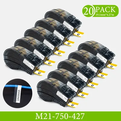 1~20pcs M21-750-427 0.75" Label Compatible BRADY BMP21 PLUS Handheld Label Printer Self-Laminating