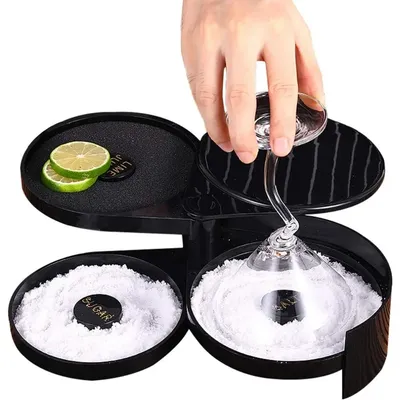 3-layer ABS Rotating Cocktail Seasoning Box, Bar Wine Accessories, Mixed Salt and Sugar Box, Bar