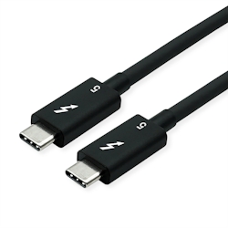 ROLINE Thunderbolt™ 5 Kabel, C-C, ST/ST, 8K UHD-2, 80Gbit/s, 240W, passiv, schwarz, 1 m Image