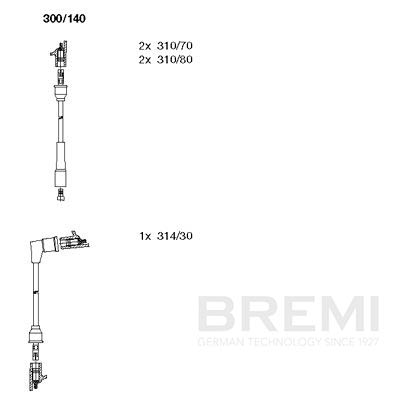 BREMI Zündleitungssatz 300/140 Universal Image