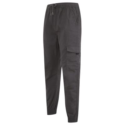 Trousers Lance Stretch Cotton Cuffed Multi-Pocket Cargo Jogger Pants in Asphalt Grey / L/34 - Tokyo Laundry