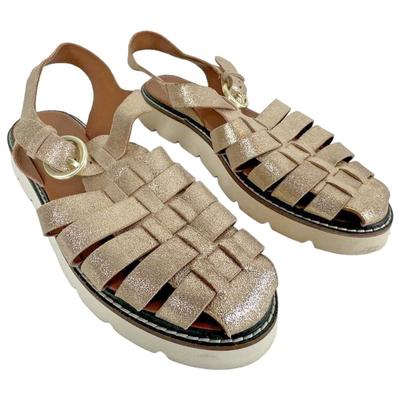 Anthropologie Shoes | Anthropologie Womens Eu Size 39 Fisherman Sandals Gold Strappy Boho Classic | Color: Gold | Size: 8.5