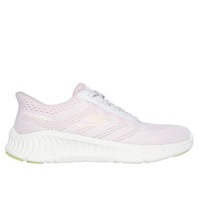 Skechers Women's Slip-ins: GO WALK Now - Khloe Sneaker | Size 7.5 | White/Pink | Textile/Synthetic | Vegan | Machine Washable