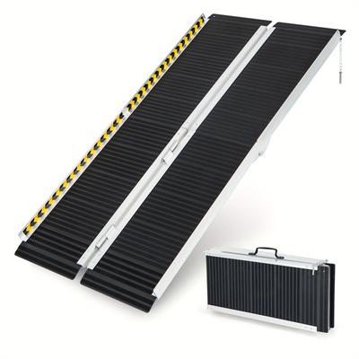 TEMU Multigot Portable Aluminum Wheelchair Ramp 5ft W/ Plate & Non-slip Surface