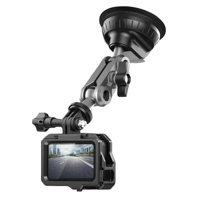 Vehicle Window Windshield Camera Mount 360 Adjustable Car Suction Cup Mount Holder 1/4 Inch for GoPro Insta360 DJI Action Camera