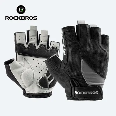ROCKBROS Half Finger Bike Gloves MTB Road Spring Summer Breathable Shorts Bicycle Gloves Men Women Gel Padded Cycling Gloves