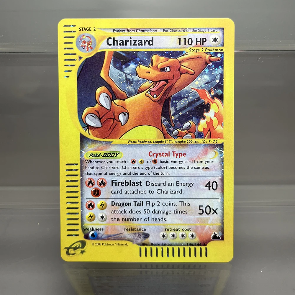 Carte PKM Charizard Steelix Celebi Single Foil Card Magneton Gengar Carte da gioco classiche da collezione Carte proxy PTCG