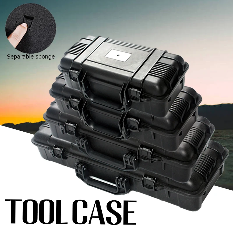 Boîte à outils Boîte à outils en plastique Étui rigide étanche Boîte rigide avec boîtes à outils en mousse Boîte à outils d'équipement Boîte à outils portable pour la mécanique