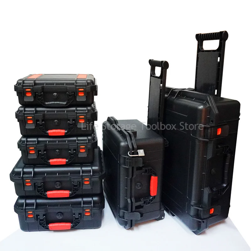 Grande boîte à outils à tige de traction 660x495x260MM, boîte à outils étanche, organisateur, étui rigide, sac à outils, rangement d'outils portable à roulettes