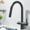 Robinet d'évier de cuisine filtré avec pulvérisateur rétractable, robinet de filtre à eau en laiton, robinet d'eau potable, mélangeur d'évier pour cuisine