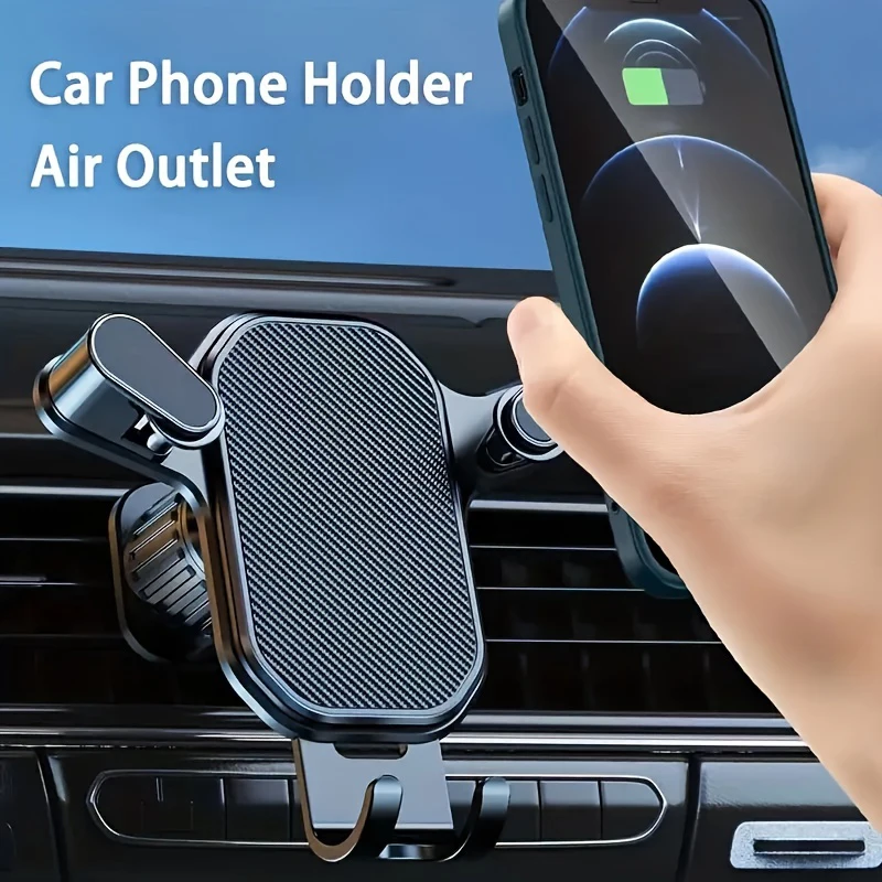Support de téléphone de voiture par gravité, support de grille d'aération, crochet de montage, GPS, Smartphone, support de cellule mobile dans la voiture, support rapide, iPhone, Samsung, Xiaomi