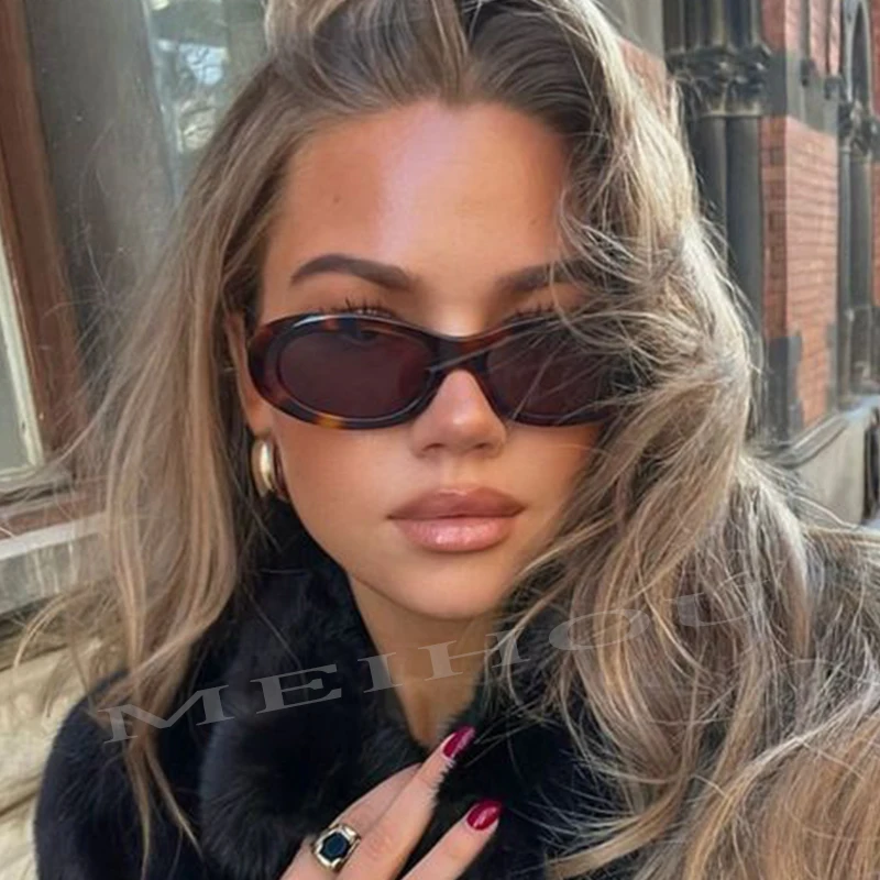Lunettes de soleil ovales classiques pour femmes et hommes, monture optique, lunettes de fête, lunettes de marque de créateur de luxe, lunettes Hip Hop Cool, UV400, nouveau
