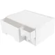 Écran de rangement à tiroir blanc, support surélevé pour moniteur d'ordinateur, support de tablette, organisateur de bureau avec tiroir en plastique Abs