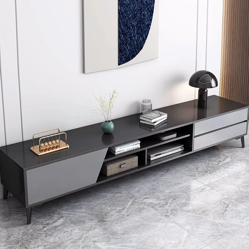 Meuble de Rangement TV Noir Premium, Meuble Minimaliste de Luxe, Simple, Existant par La Casa, Meubles de Salon