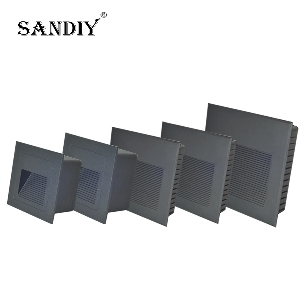 SANDIY Lampe murale encastrée Eclairage extérieur imperméable Escaliers et marches 12v 220v Jardin Luminaire 110v Balcon Terrasse Luminaires Allée Clôture Patio Garage Luminaire IP65 Lampes de rue