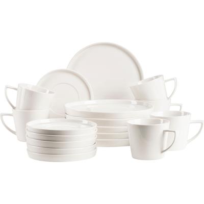 Kaffeeservice MÄSER "SITA, Kaffeeservice, Porzellan", weiß, 18 tlg., Porzellan, Geschirr-Sets, Geschirr-Set, Service Image