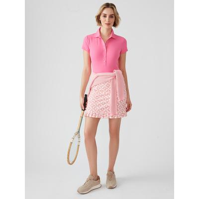 J.McLaughlin Women's Agnes Skort in Circle Rope Pink/Orange, Size XL | Nylon/Spandex/Catalina Cloth