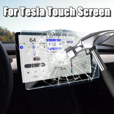 Glass Screen Protector For Tesla Model 3 Y Center Console Display Anti Glare HD Film Protection