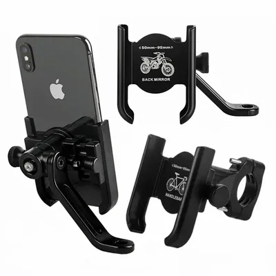 Aluminum alloy motorcycle bicycle mobile phone holder GPS bracket mounting clip multi-specification