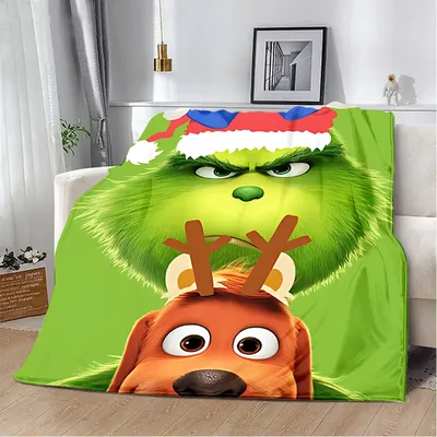 How the G-Grinch Christmas Printed Blanket Picnic Blankets Warm Blanket Soft and Comfortable Blanket