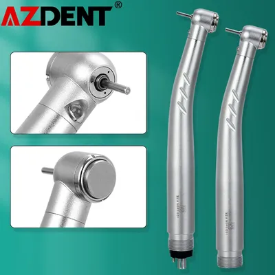 Azdent Dental LED High Speed Handpiece E-generator Integrated Standard Head Push Button 3 Water