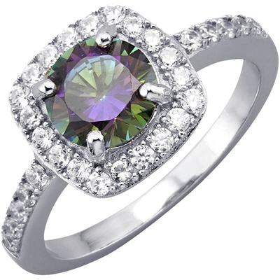 Fingerring FIRETTI "Schmuck Geschenk Silber 925 Damenring Ring Kissenform" Gr. 58, bunt (silberfarben, kristallweiß, lavendel, kristallweiß, lavendel), Fingerringe, Damen, 58, Silber 925 (Sterlingsilber), 1,65mm, mit Zirkonia (synth.) Image