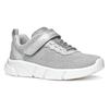 Sneaker GEOX "J ARIL GIRL", Kinder, Gr. 39, silber (silberfarben), Textil, Synthetik, Glitzer, modisch, Schuhe, Knitwear Sneaker, Klettschuh mit glitzerndem Klettriegel