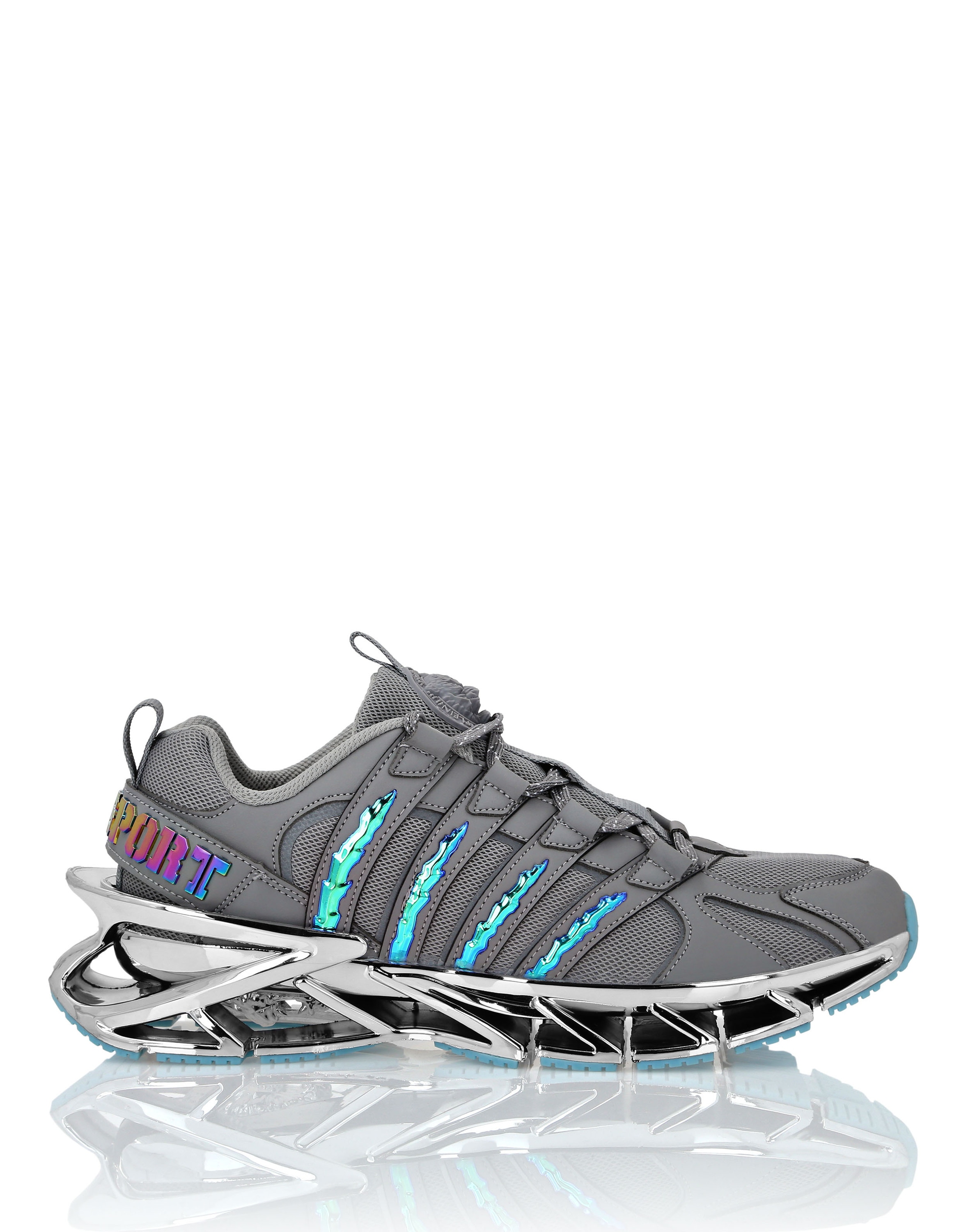 Sneaker PLEIN SPORT "Runner Sneaker", Damen, Gr. 41, Normalschaft, grau (10, grau), Schuhe Sneaker