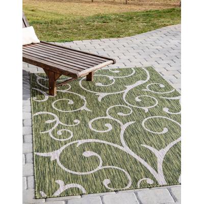 Teppich "Outdoor Beauties Lagerräumung", grün (grün, elfenbeinfarben), B:152cm H:4mm L:244cm, Polypropylen (PP), MYFLAIR MÖBEL & ACCESSOIRES, Teppiche, In- und Outdoor geeignet, ideal im Wohnzimmer & Schlafzimmer