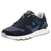 Sneaker RIEKER SPORT, Herren, Gr. 42, blau (dunkelblau, jeansblau), Veloursleder, Textil, casual, Schuhe, Schnürschuh, Halbschuh, Freizeitschuh mit Soft-Innensohle