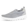 Slip-On Sneaker GABOR, Damen, Gr. 37, grau (hellgrau), Textil, Ziegenveloursleder, unifarben, sportlich, Schuhe, Slipper, Halbschuh mit Best Fitting für komfortable Passform