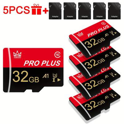 TEMU Bliksem Card - 128gb 64gb 32gb 16gb With Adapters, Tf Cards With For Smartphones, Cameras, Gaming Consoles, Car Audio, Dash Cams And Sound Boxes - Authentic Capacity, And Data Storage (5 Pack)