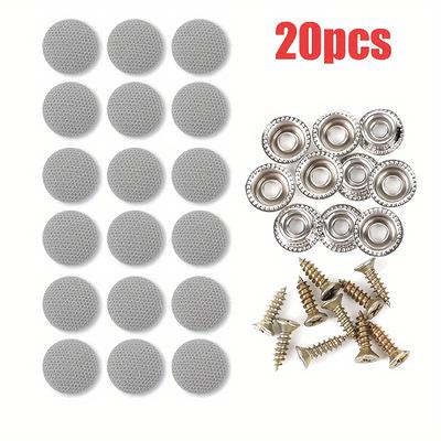 TEMU 20pcs Vehicle Roof Repair Buckles - Textile Material Fixing Clips With Screw Caps, Universal Interior Ceiling Cloth Retainer Fasteners For Auto Accessories Image