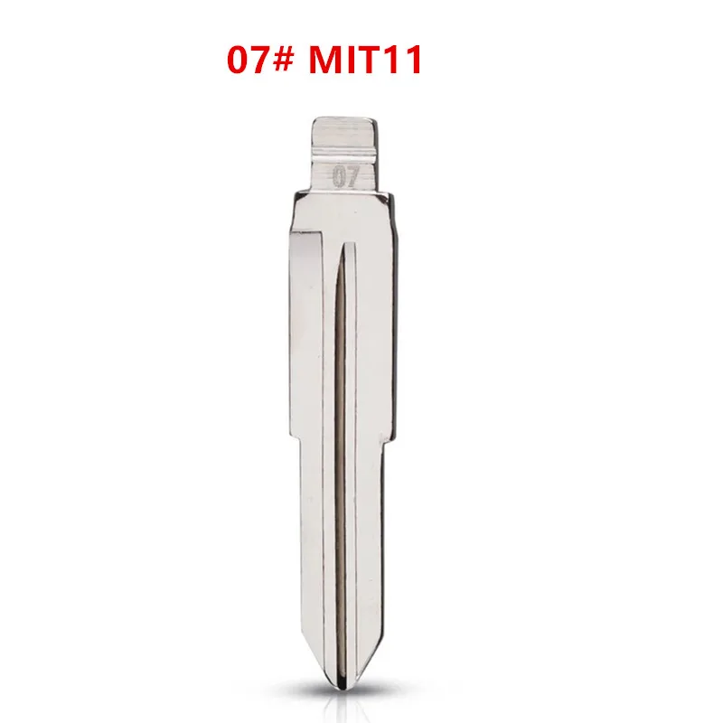10 Stück 07 # MIT11 MIT11R Metall Uncut Blank Flip Remote Key Blade für keydiy KD xhorse VVDI JMD Image