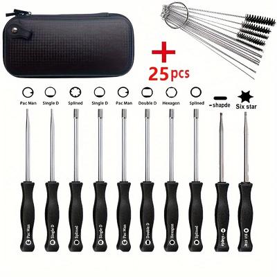 TEMU 25pcs Carburetor Adjustment Tool Carburetor Screwdriver And Cleaning Brush Set