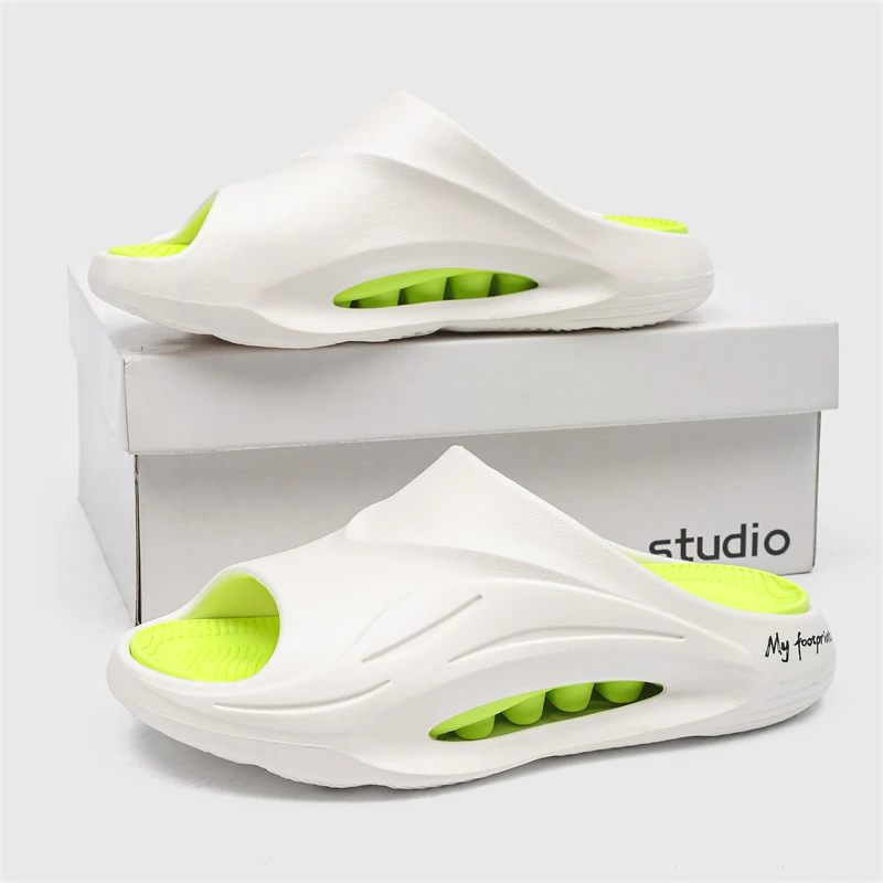 2025 neue Männer Massage Hausschuhe Slides Indoor Outdoor Sandalen Strand Casual Schuhe Bequeme Sohle männer Hausschuhe Große Größe 36-45