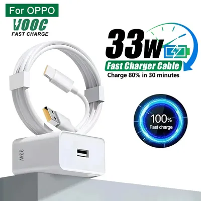 33w super vooc schnell aufladen usb ladegerät usb typ c kabel für for oppo reno 12 pro finden x8 pro a96 a97 a95 for samsung for xiaomi for redmi for poco